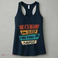 Table Tennis Lover Eat Sleep Ping Pong Repeat Women's Tank Top thumb 3