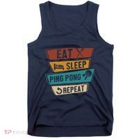 Table Tennis Lover Eat Sleep Ping Pong Repeat Tank Top thumb 0