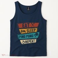 Table Tennis Lover Eat Sleep Ping Pong Repeat Tank Top thumb 2