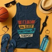 Table Tennis Lover Eat Sleep Ping Pong Repeat Tank Top thumb 4