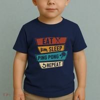 Table Tennis Lover Eat Sleep Ping Pong Repeat Toddler T-Shirt thumb 2