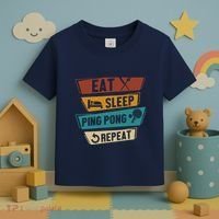 Table Tennis Lover Eat Sleep Ping Pong Repeat Toddler T-Shirt thumb 3