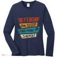 Table Tennis Lover Eat Sleep Ping Pong Repeat Women's Long Sleeve Shirt thumb 0