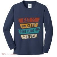 Table Tennis Lover Eat Sleep Ping Pong Repeat Kids Long Sleeve Shirt thumb 0