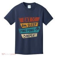 Table Tennis Lover Eat Sleep Ping Pong Repeat Kids T-Shirt thumb 0