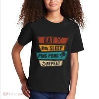 Table Tennis Lover Eat Sleep Ping Pong Repeat Kids T-Shirt thumb 2