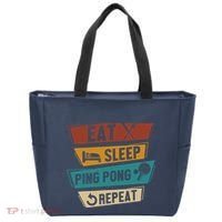 Table Tennis Lover Eat Sleep Ping Pong Repeat Tote Bag thumb 0