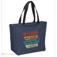 Table Tennis Lover Eat Sleep Ping Pong Repeat Tote Bag thumb 2