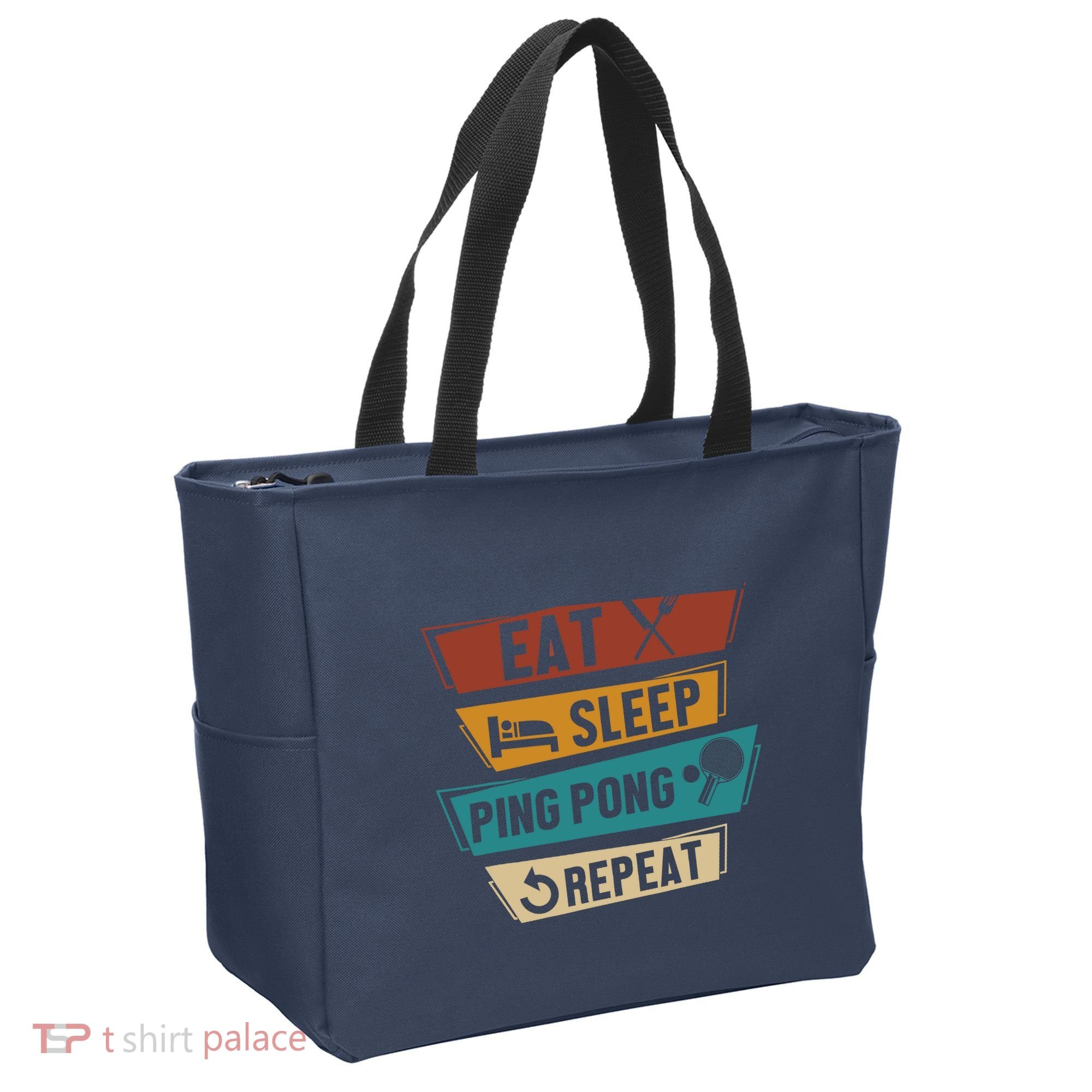 Table Tennis Lover Eat Sleep Ping Pong Repeat Tote Bag