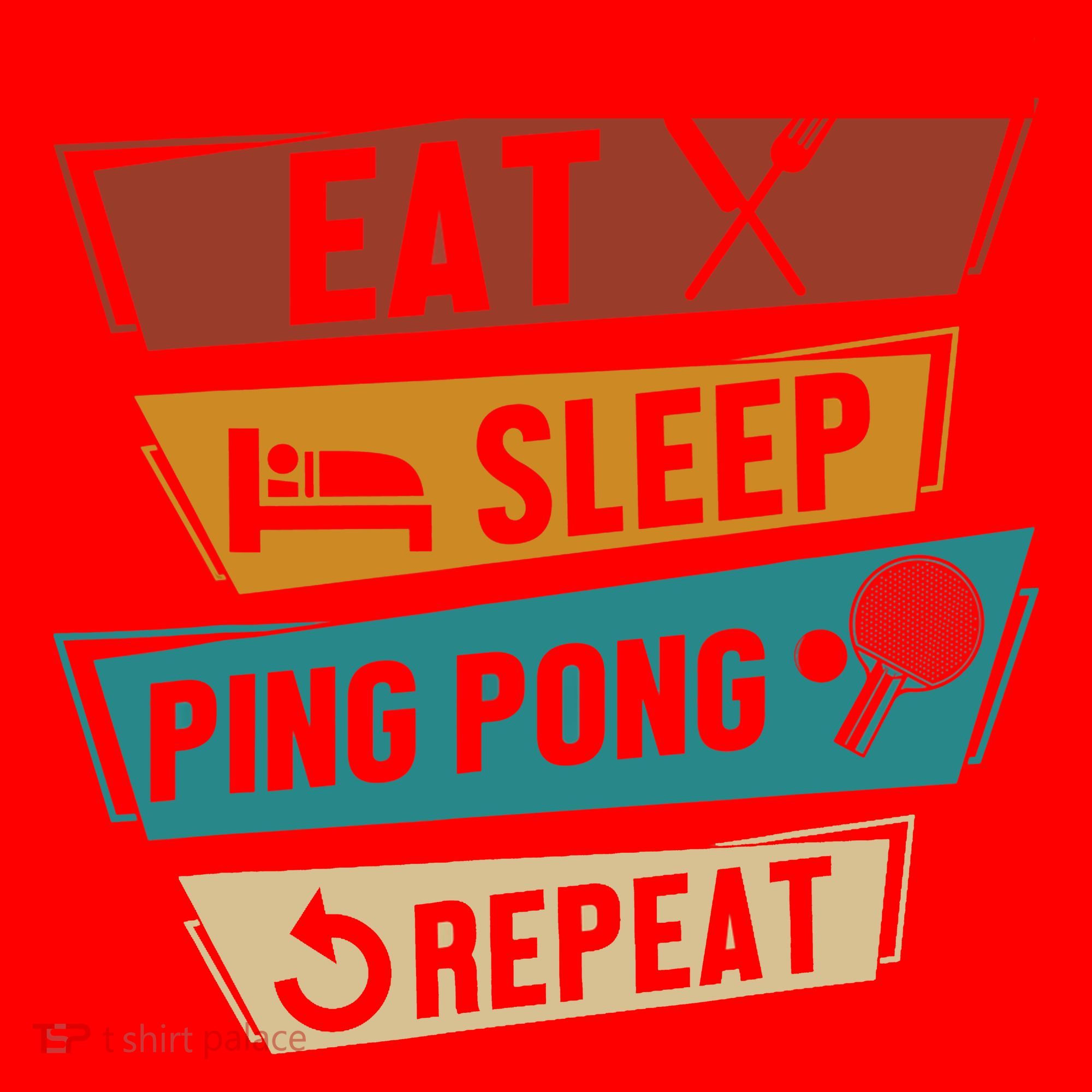 Table Tennis Lover Eat Sleep Ping Pong Repeat Santa Hat