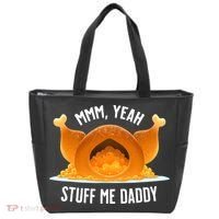 Thanksgiving Turkey Mmm Yeah Stuff Me Daddy Sexy Funny Tote Bag thumb 0