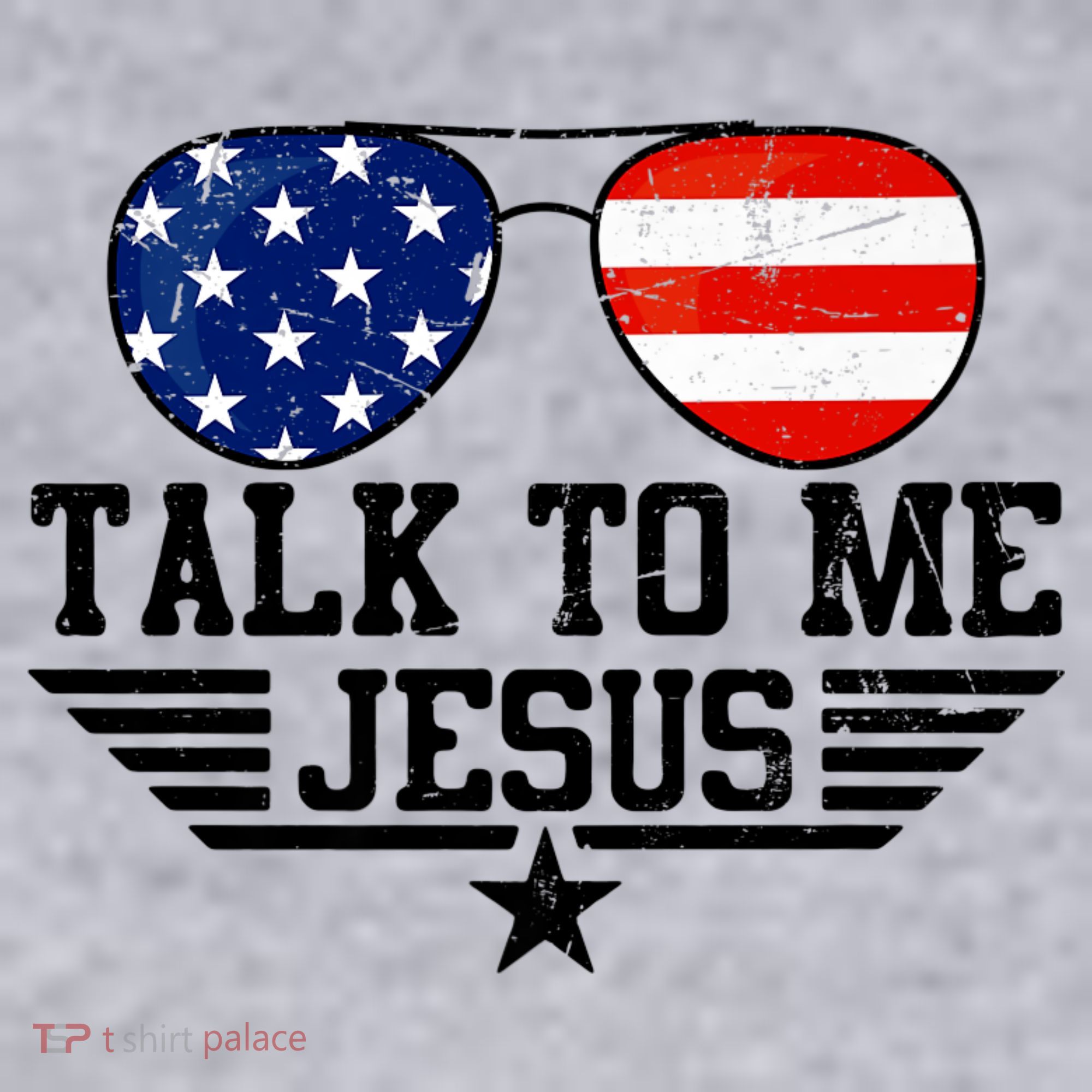 Talk To Me Jesus Glasses Usa Flag Women's Sweatshirt