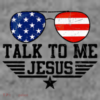 Talk To Me Jesus Glasses Usa Flag Toddler Hoodie thumb 2