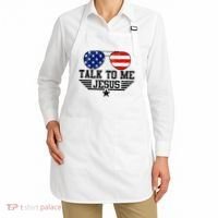 Talk To Me Jesus Glasses Usa Flag Apron thumb 2