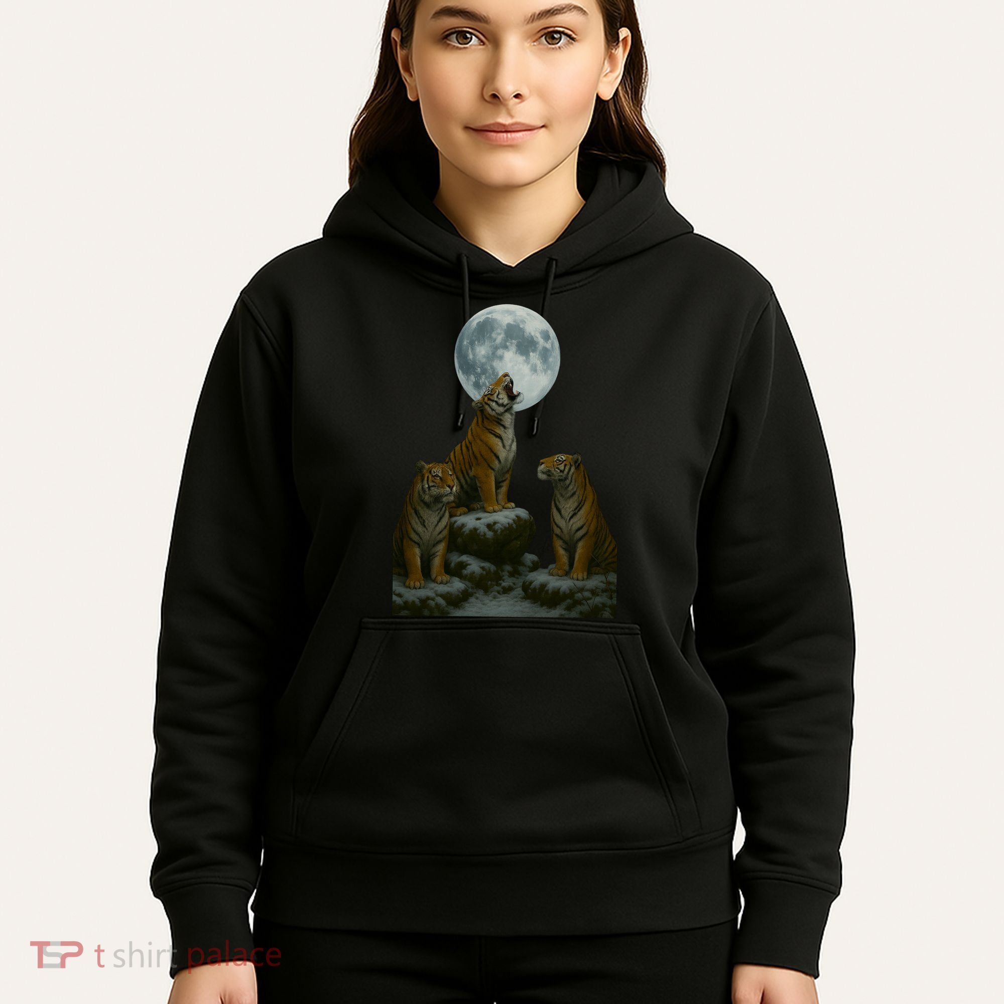 Three Tigers Moon Hoodie