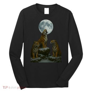 Three Tigers Moon Long Sleeve Shirt