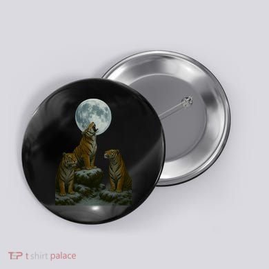 Three Tigers Moon Button