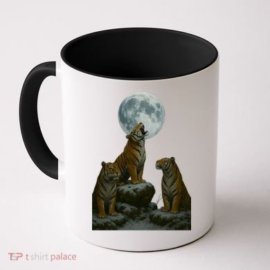 Three Tigers Moon Coffee Mug