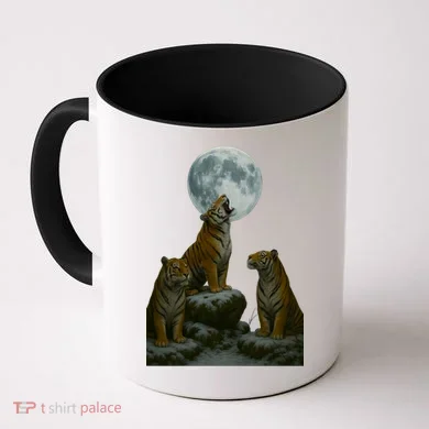 Three Tigers Moon Coffee Mug