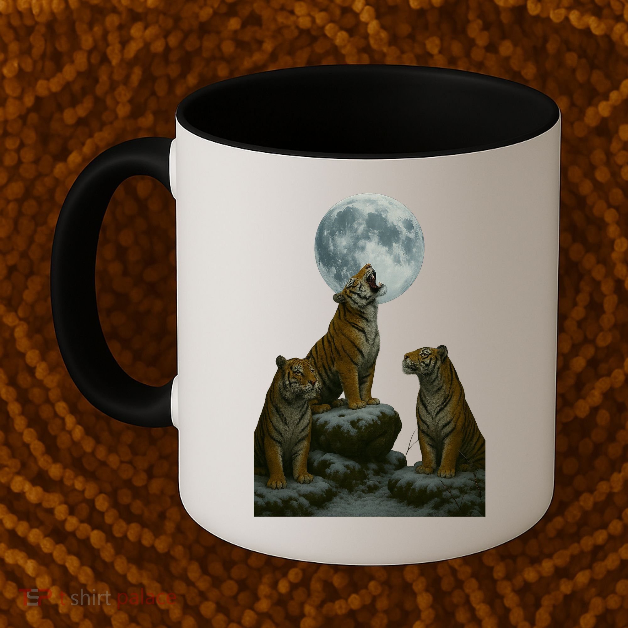 Three Tigers Moon Coffee Mug