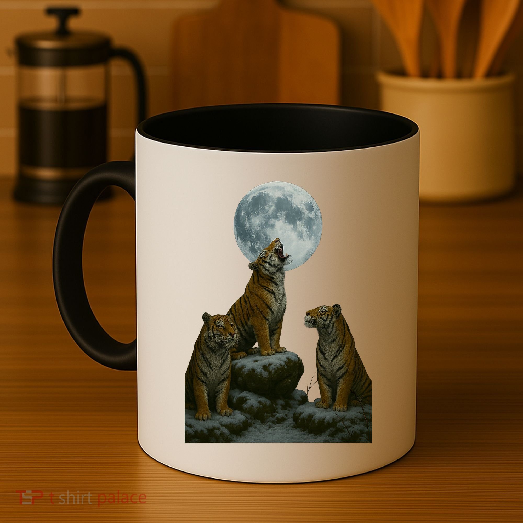 Three Tigers Moon Coffee Mug
