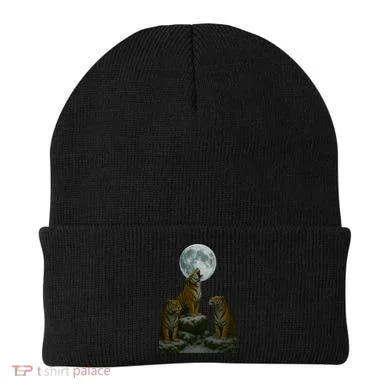 Three Tigers Moon Beanie