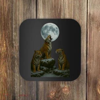 Three Tigers Moon Coaster