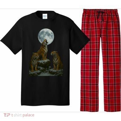 Three Tigers Moon Pajama Set