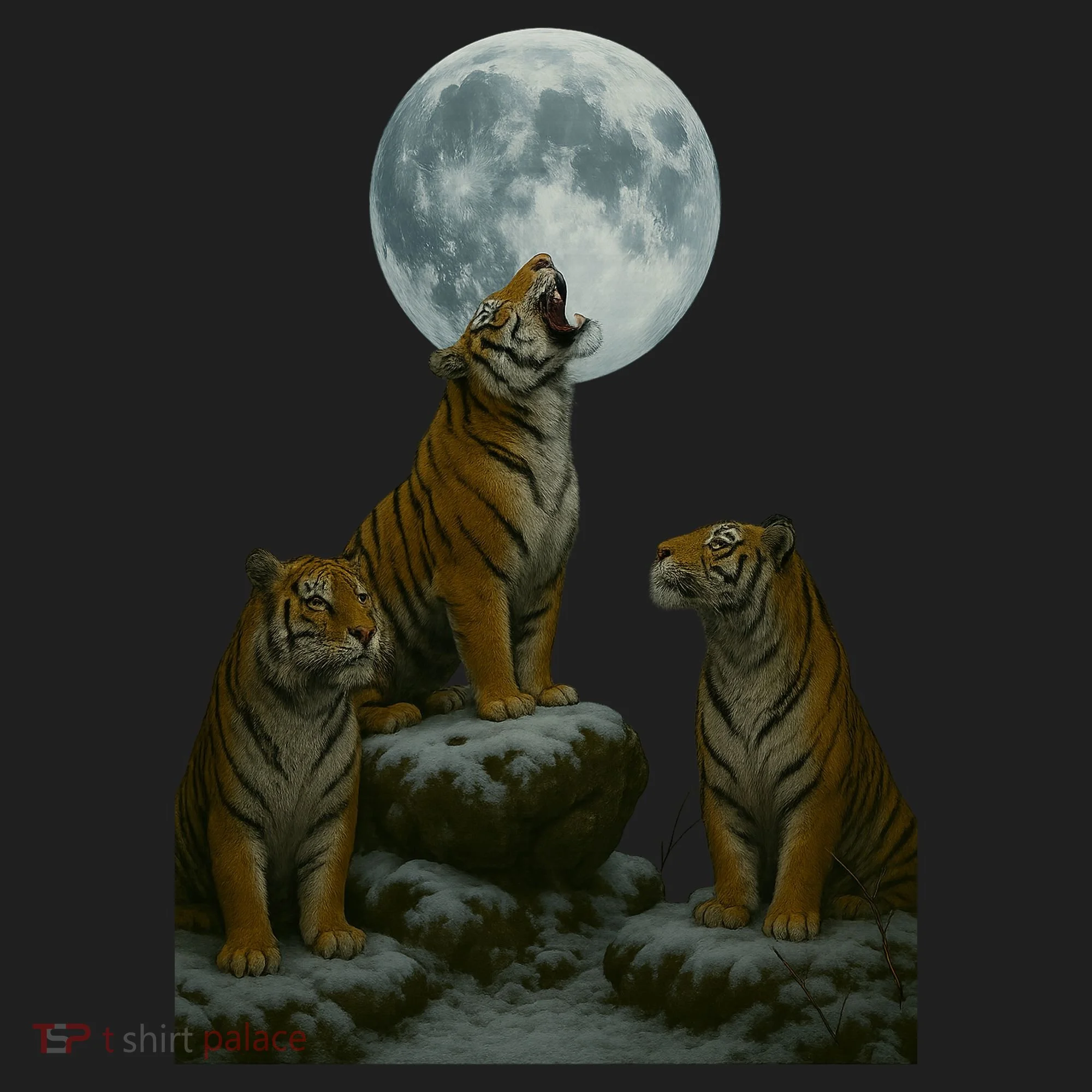 Three Tigers Moon Tumbler
