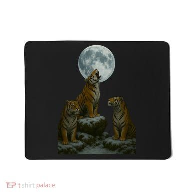 Three Tigers Moon Mousepad