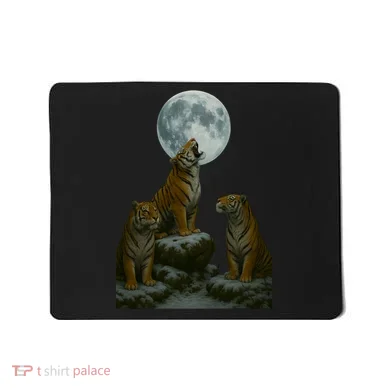 Three Tigers Moon Mousepad