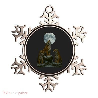 Three Tigers Moon Ornament