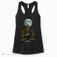 Three Tigers Moon Women's Tank Top thumb 0