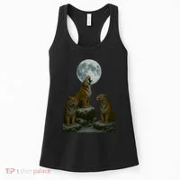 Three Tigers Moon Women's Tank Top thumb 0