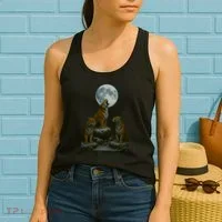 Three Tigers Moon Women's Tank Top thumb 2