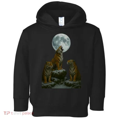 Three Tigers Moon Toddler Hoodie