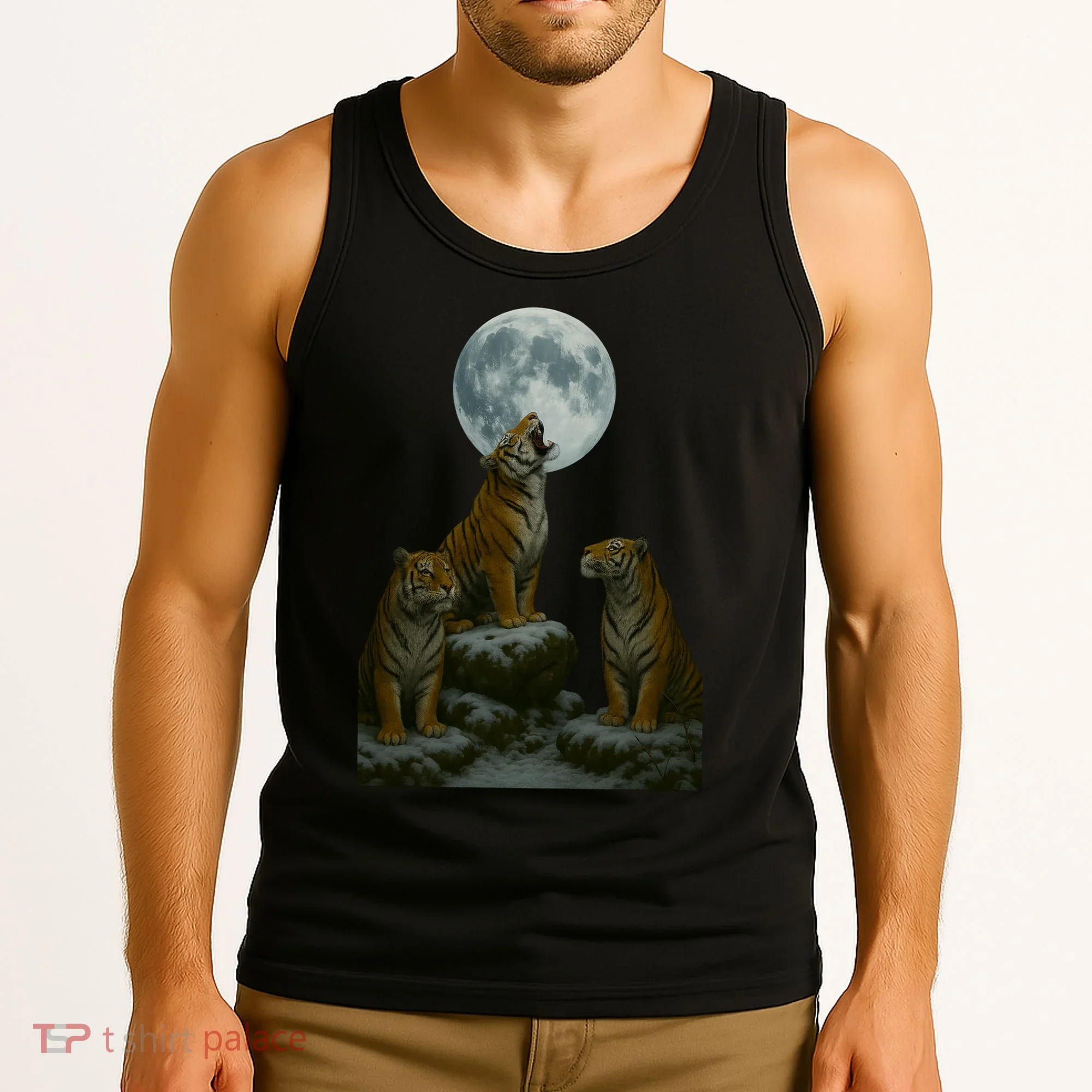 Three Tigers Moon Tank Top