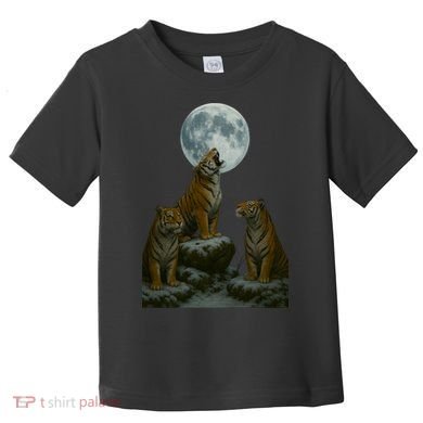 Three Tigers Moon Toddler T-Shirt