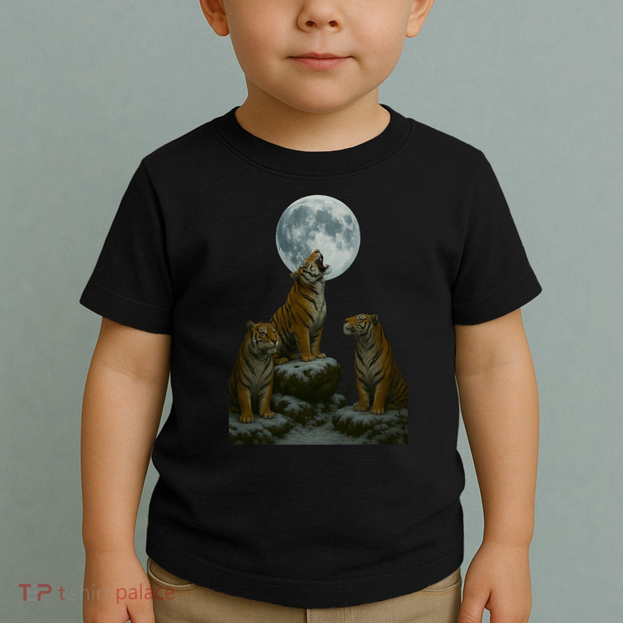 Three Tigers Moon Toddler T-Shirt