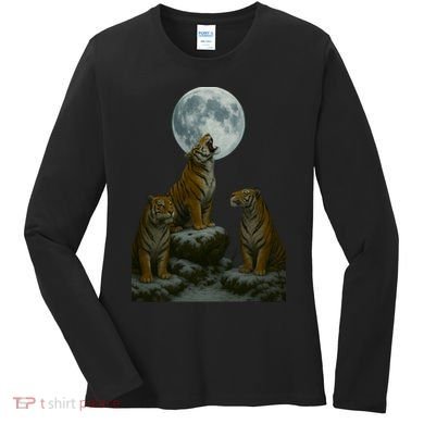 Three Tigers Moon Women's Long Sleeve Shirt
