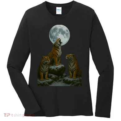 Three Tigers Moon Women's Long Sleeve Shirt