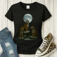 Three Tigers Moon Women's T-Shirt thumb 3