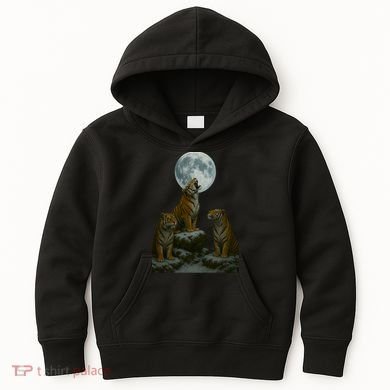 Three Tigers Moon Kids Hoodie