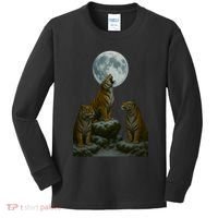 Three Tigers Moon Kids Long Sleeve Shirt thumb 0