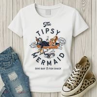 The Tipsy Mermaid Dive Bar & Fish Shack Women's T-Shirt thumb 3