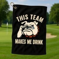 This Team Makes Me Drink Golf Towel thumb 1
