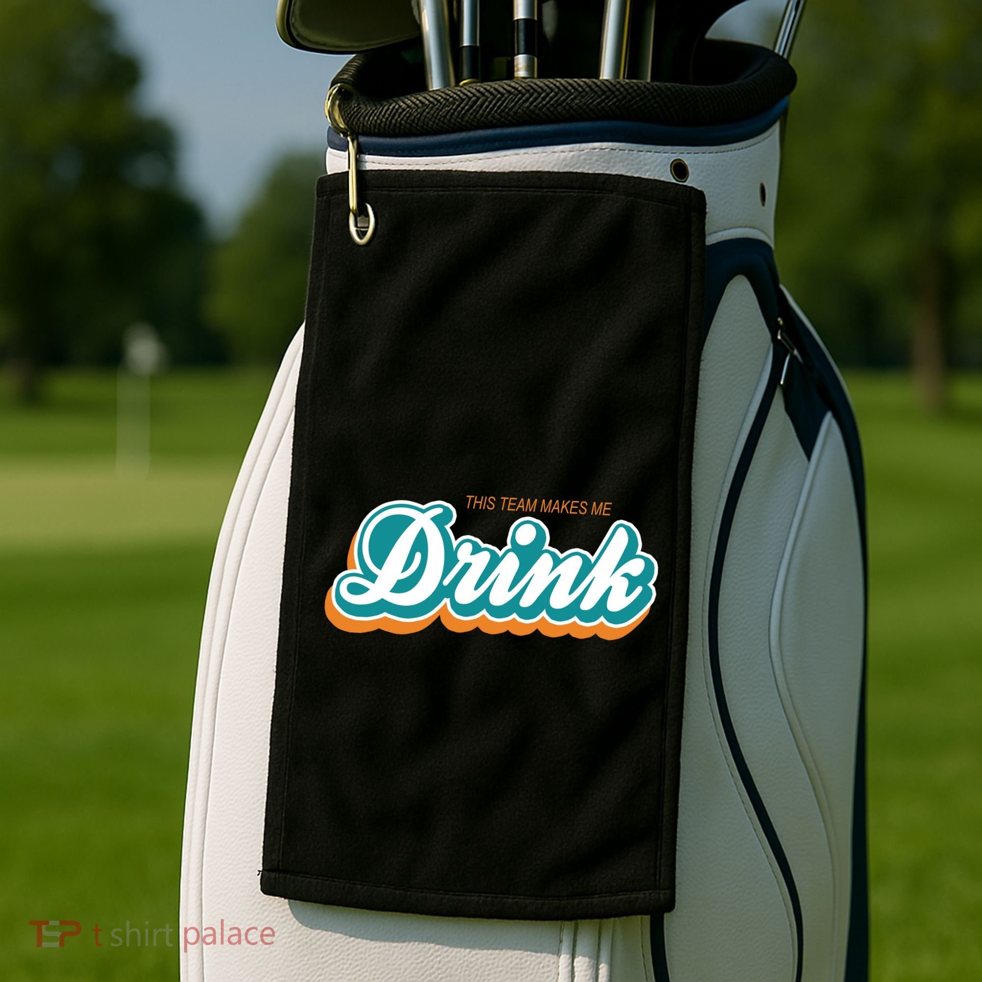 This Team Make Me Drink Miami Football Golf Towel