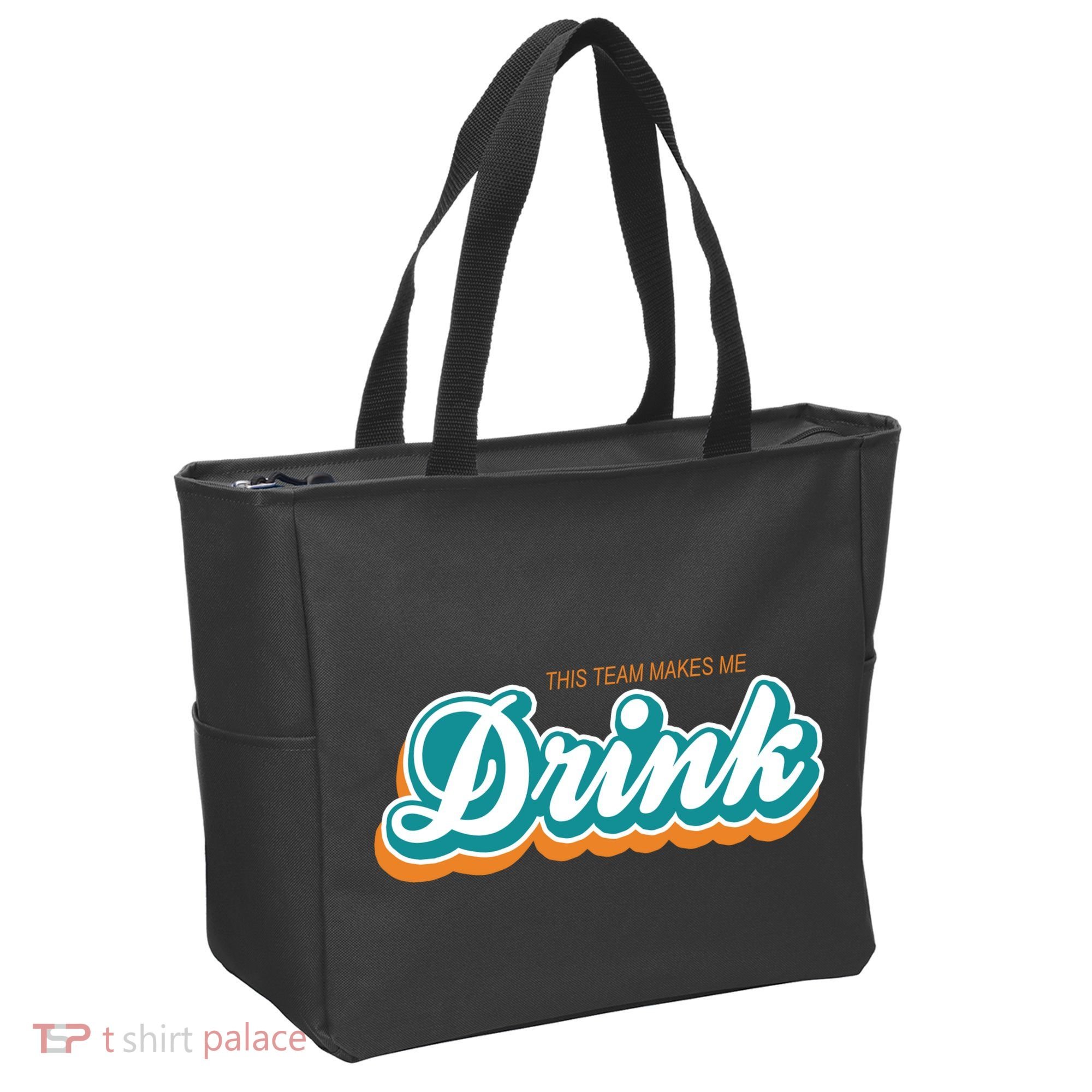 This Team Make Me Drink Miami Football Tote Bag