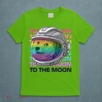 To The Moon Colorful Astronaut DOGE Cryptocurrency T-Shirt thumb 5