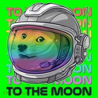 To The Moon Colorful Astronaut DOGE Cryptocurrency T-Shirt thumb 7